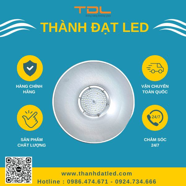 Đèn Led nhà xưởng UFO M1 Tròn Chao 50w Hà Nội